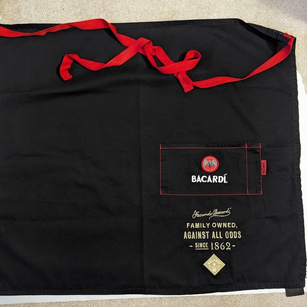 Bacardi BBQ bar apron black